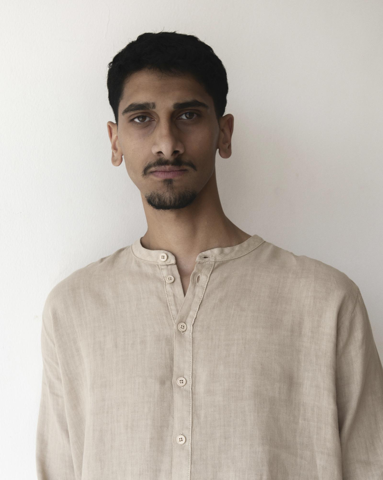 Sandstone Collarless Shirt