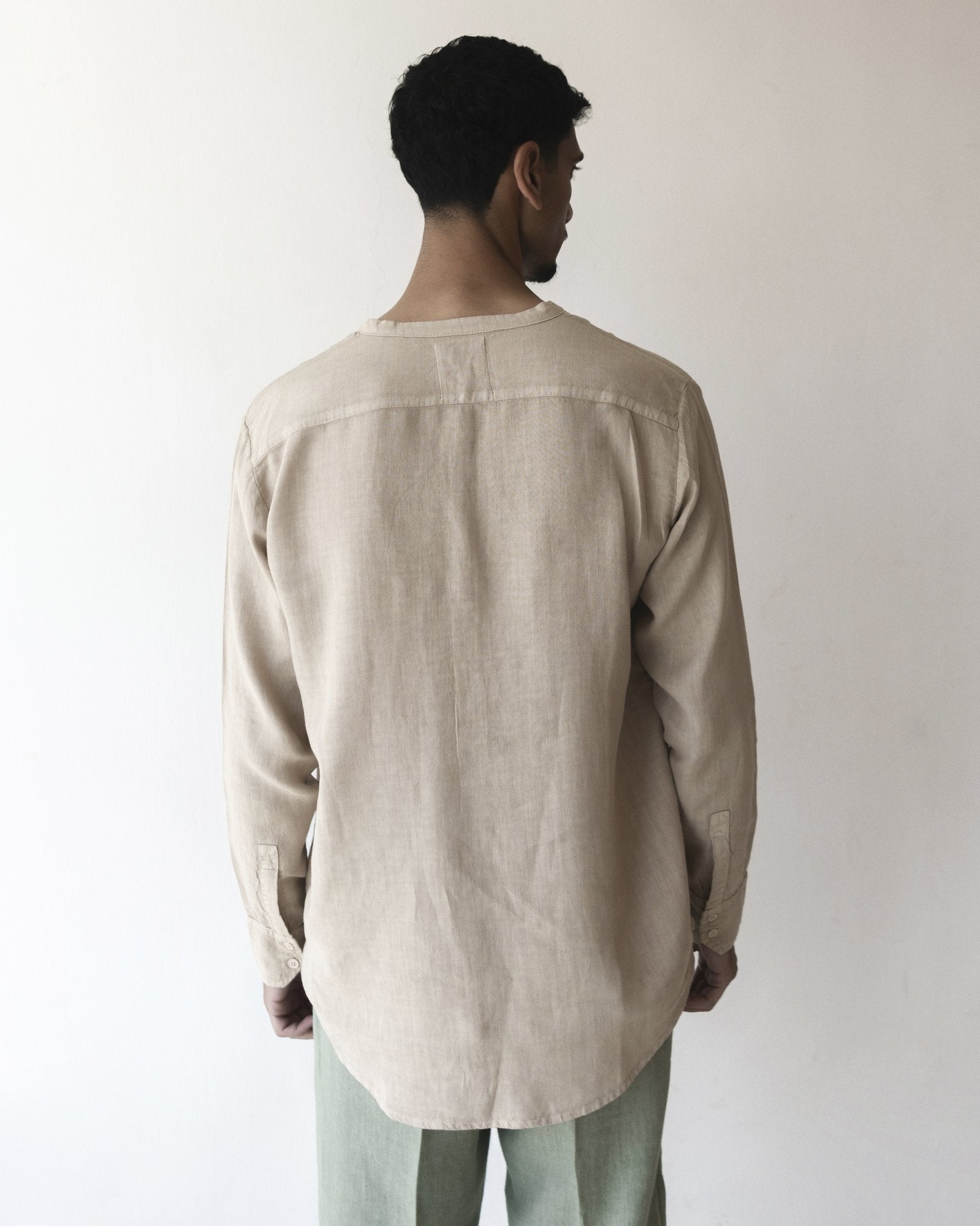 Sandstone Collarless Shirt
